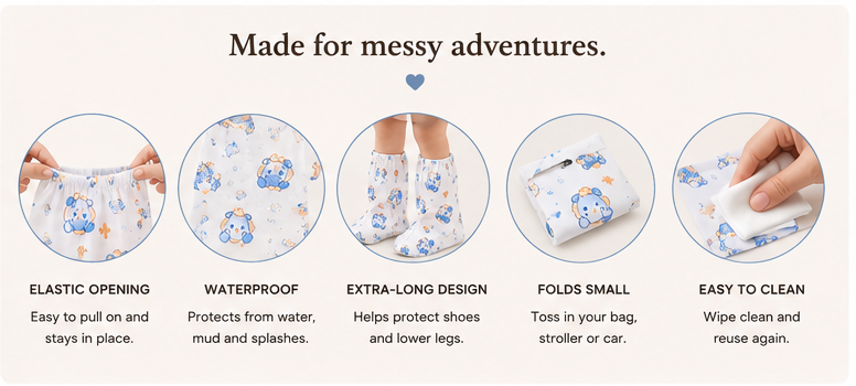 Puddle Pals™  Waterproof Kids Shoe Covers